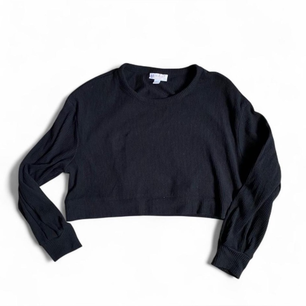 Isabel by Ingrid and Isabel maternity crop top in classic black | Size Medium